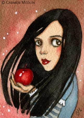 Bad Apple Snow White fairytale art Carmen Medlin